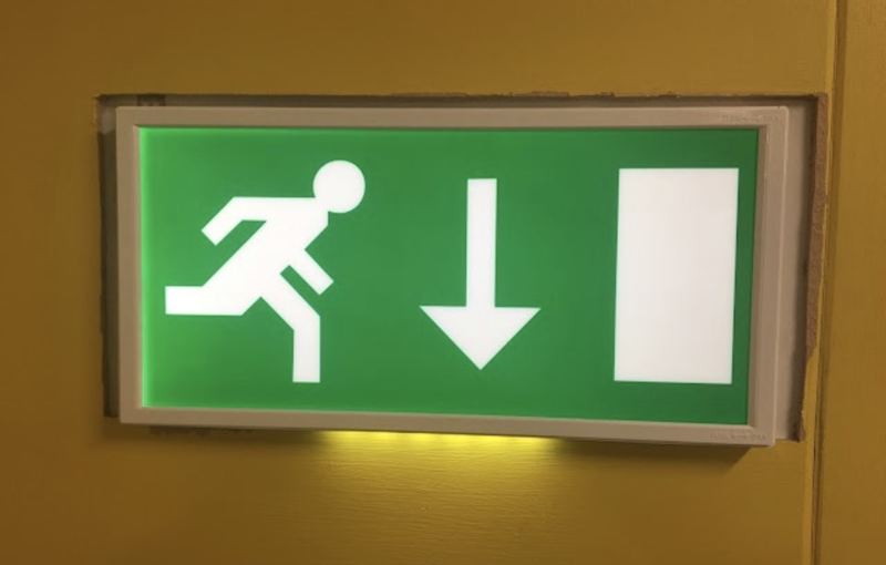 Emergency exit sign